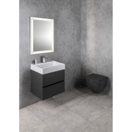 Sapho ODETTA szafka umywalkowa 57x50x43.5cm antracyt mat DT060-3434