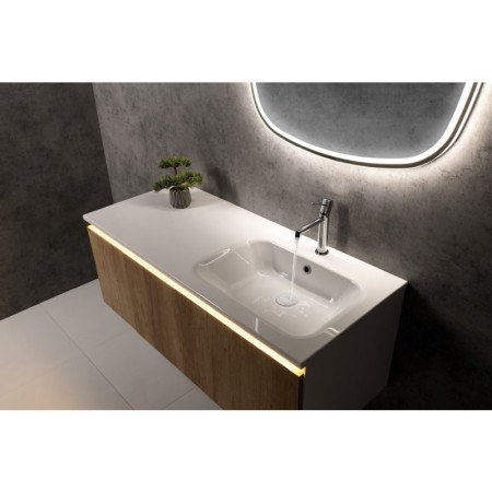 Sapho ARECA umywalka kompozytowa 110x50cm prawa biała AC101R