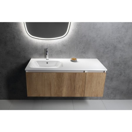Sapho ARECA umywalka kompozytowa 121x51.5cm lewa biała AC121L