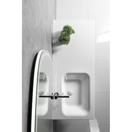 Sapho ARECA umywalka kompozytowa 121x51.5cm lewa biała AC121L