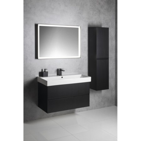 Sapho FILENA szafka wysoka 35x140x30cm czarny mat strip FID3540BS