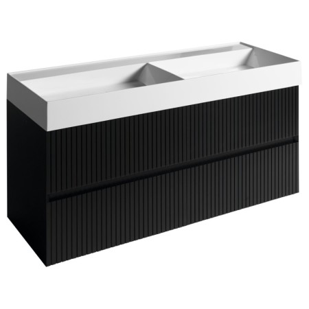 Sapho FILENA szafka umywalkowa 118x51.5x43cm czarny mat strip FID1212BS