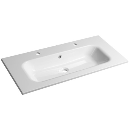 Sapho SIDRA umywalka kompozytowa 101x46cm 2 otwory na baterie biała SD101-2