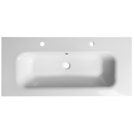 Sapho SIDRA umywalka kompozytowa 101x46cm 2 otwory na baterie biała SD101-2
