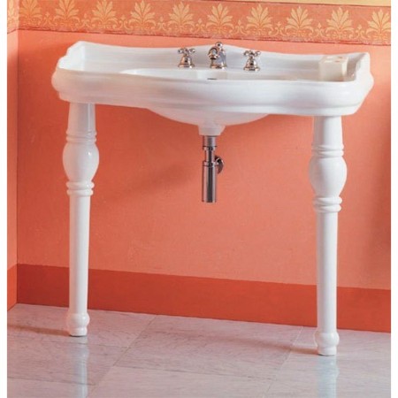 Kerasan RETRO umywalka ceramiczna 100x54cm z 3 otworami na baterię biały 105001-3
