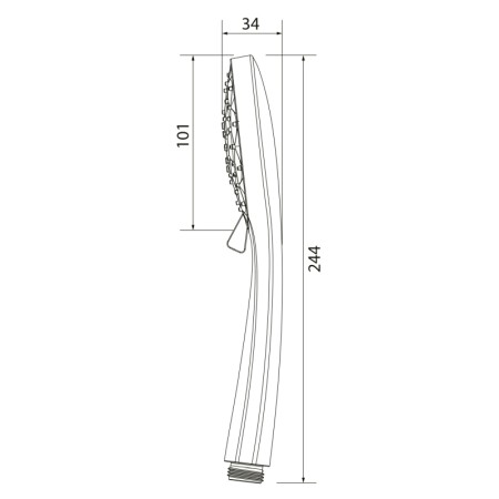 Sapho Słuchawka prysznicowa z masażem 4 funkcje średnica 101mm ABS/czarny mat 1204-02B