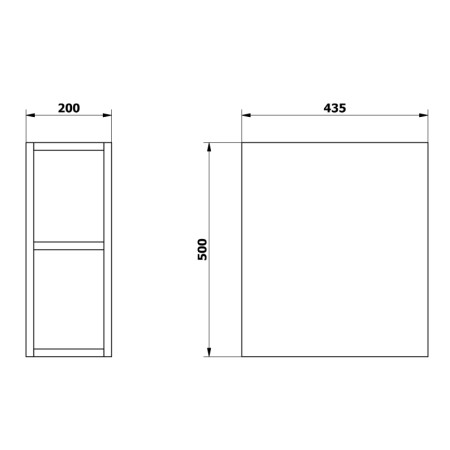 Sapho ODETTA szafka wisząca dolna 20x50x43.5cm antracyt mat DT200-3434