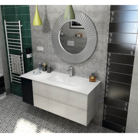 Sapho TREOS umywalka 146.6x513 cm Rockstone prawy biały mat TS147-0101-R