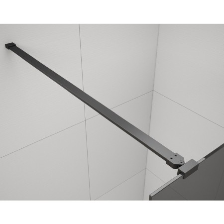 Polysan ESCA BLACK MATT jednoczęściowa kabina przysznicowa Walk-In szkło czyste 1000 mm ES1010-06