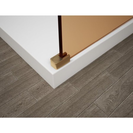 Polysan ESCA GOLD MATT jednoczęściowa kabina przysznicowa Walk-In szkło Marron 1300 mm ES1513-08