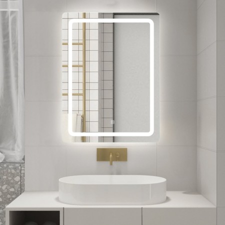 Aqualine SALICA lustro z oświetleniem LED 60x80cm czujnik dotykowy ściemnialne SC080