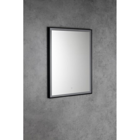 Aqualine CORNA lustro z oświetleniem LED 60x80cm czujnik dotykowy ściemnialne czarny mat CN060