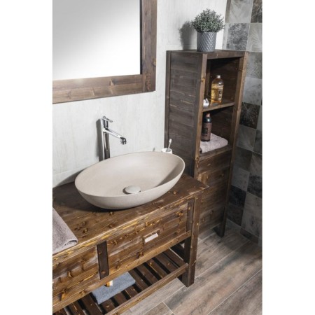 Sapho FORMIGO umywalka betonowa nablatowa 60x40cm piaskowy FG214