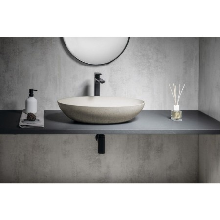 Sapho FORMIGO umywalka betonowa nablatowa 60x40cm piaskowy FG214