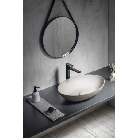 Sapho FORMIGO umywalka betonowa nablatowa 60x40cm piaskowy FG214