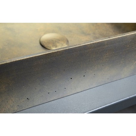 Sapho FORMIGO umywalka betonowa nablatowa 47.5x36.5cm złoty FG118