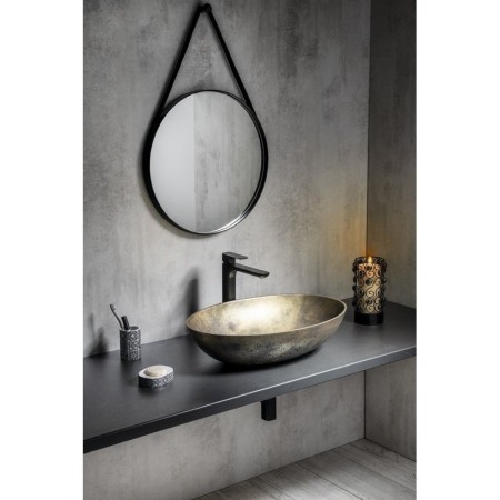 Sapho FORMIGO umywalka betonowa nablatowa 60x40cm złoto FG218