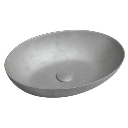 Sapho FORMIGO umywalka betonowa nablatowa 60x40cm srebrny FG219
