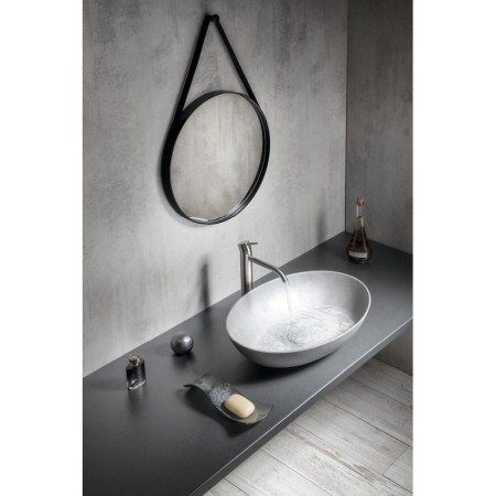 Sapho FORMIGO umywalka betonowa nablatowa 60x40cm srebrny FG219