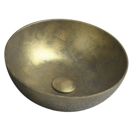 Sapho FORMIGO umywalka betonowa nablatowa średnica 39cm złoto FG318