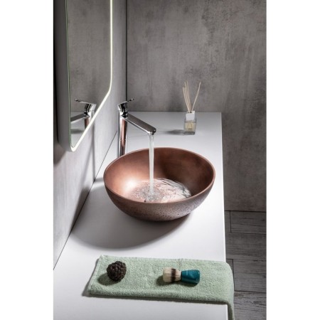 Sapho FORMIGO umywalka betonowa nablatowa średnica 39cm miedź FG320