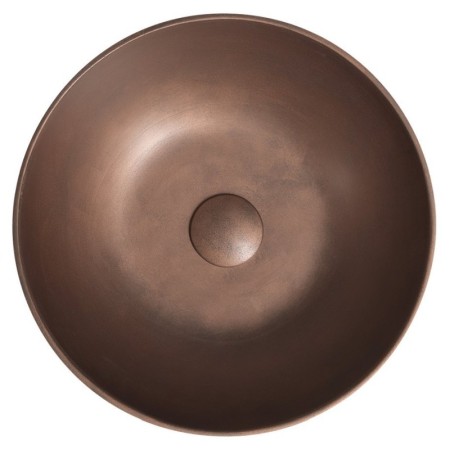 Sapho FORMIGO umywalka betonowa nablatowa średnica 39cm miedź FG320
