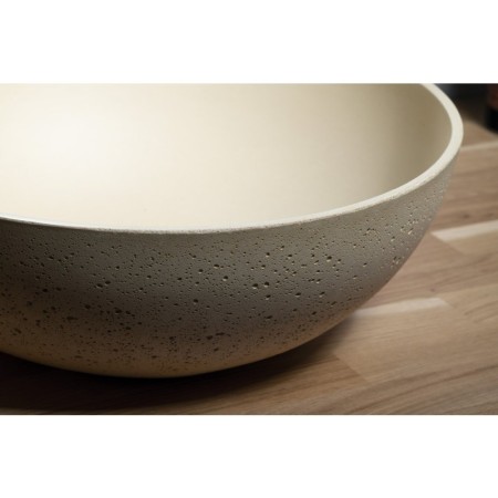 Sapho FORMIGO umywalka betonowa nablatowa średnica 39cm żółty FG322