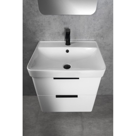Aqualine DENEB szafka umywalkowa 56.5x55x43.5cm biała mat DN260