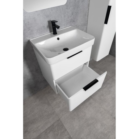 Aqualine DENEB szafka umywalkowa 56.5x55x43.5cm biała mat DN260