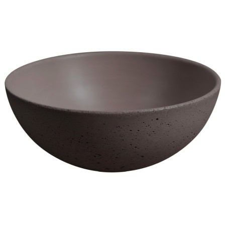 Sapho MINOR umywalka betonowa nablatowa średnica 26cm ciemny brąz MR26015