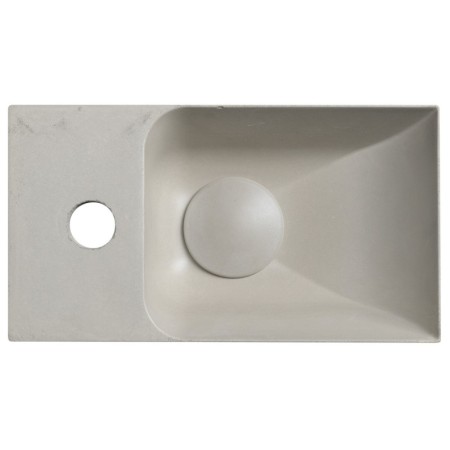 Sapho PICCOLINO umywalka betonowa 308x17cm bateria w lewo piaskowy PK30014