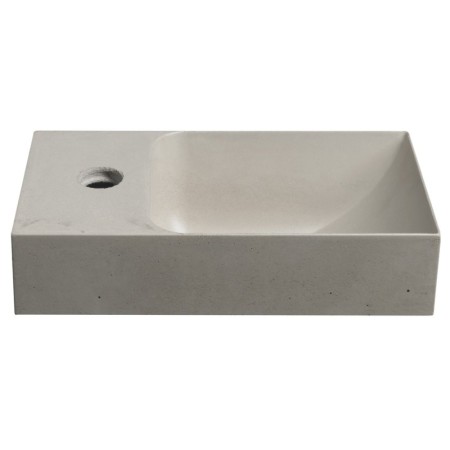 Sapho PICCOLINO umywalka betonowa 308x17cm bateria w lewo piaskowy PK30014