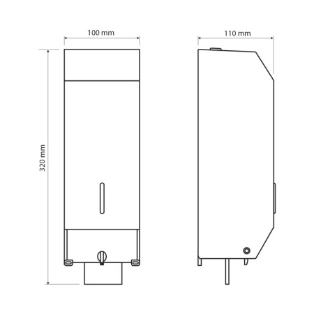 Sapho Dozownik mydła 1100ml stal nierdzewna mat XP122