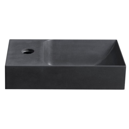 Sapho PICCOLINO umywalka betonowa 308x17cm bateria z lewej strony antracyt PK30016