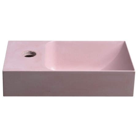 Sapho PICCOLINO umywalka betonowa 308x17cm bateria z lewej strony różowy PK30021