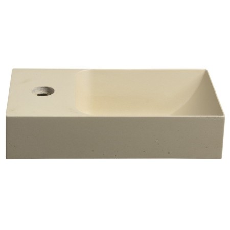 Sapho PICCOLINO umywalka betonowa 308x17cm bateria z lewej strony żółty PK30022
