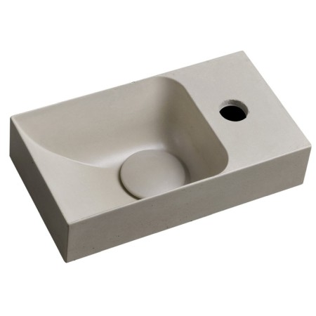 Sapho PICCOLINO umywalka betonowa 308x17cm bateria z prawej strony piaskowy PK30514