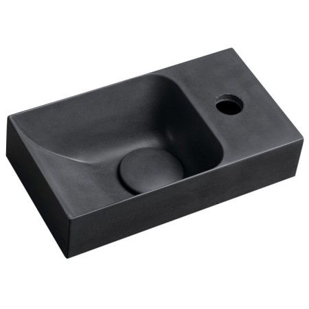 Sapho PICCOLINO umywalka betonowa 308x17cm bateria z prawej strony antracyt PK30516