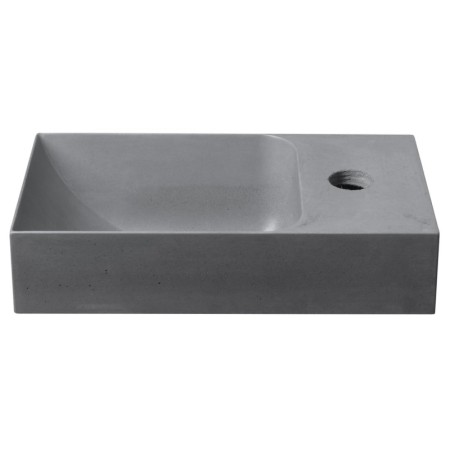 Sapho PICCOLINO umywalka betonowa 308x17cm bateria z prawej strony szary PK30517