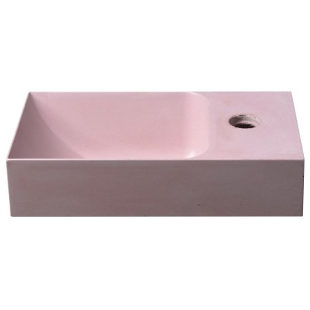 Sapho PICCOLINO umywalka betonowa 308x17cm bateria z prawej strony różowy PK30521