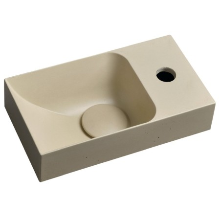 Sapho PICCOLINO umywalka betonowa 308x17cm bateria z prawej strony żółty PK30522