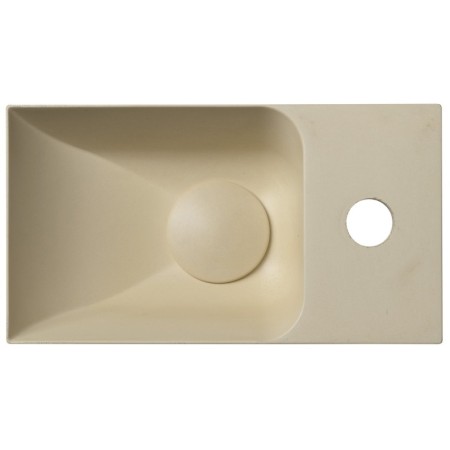 Sapho PICCOLINO umywalka betonowa 308x17cm bateria z prawej strony żółty PK30522