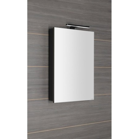 Sapho GRETA szafka z lustrem z oświetleniem LED 50x70x14cm czarny mat GR055-0035