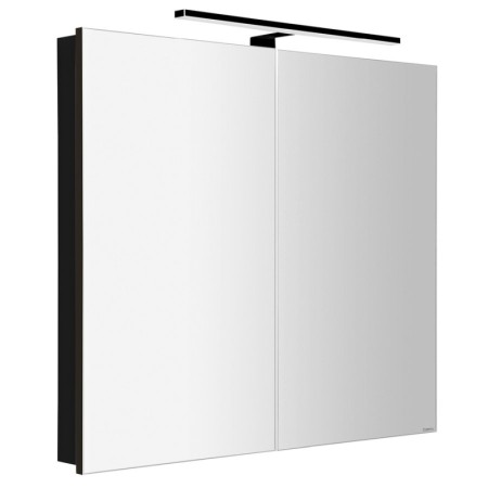 Sapho GRETA szafka z lustrem oświetlenie LED 81x70x14cm czarny mat GR085-0035