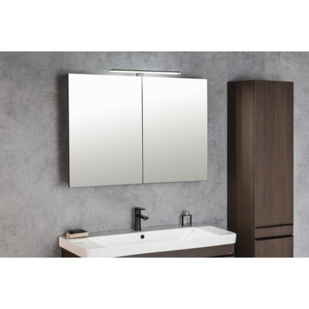 Sapho GRETA szafka z lustrem oświetlenie LED 81x70x14cm czarny mat GR085-0035