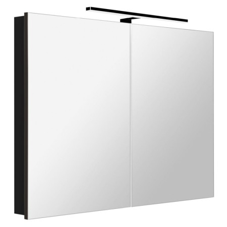 Sapho GRETA szafka z lustrem oświetlenie LED 101x70x14cm czarny mat GR105-0035