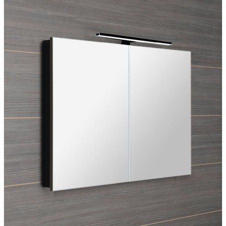 Sapho GRETA szafka z lustrem oświetlenie LED 101x70x14cm czarny mat GR105-0035