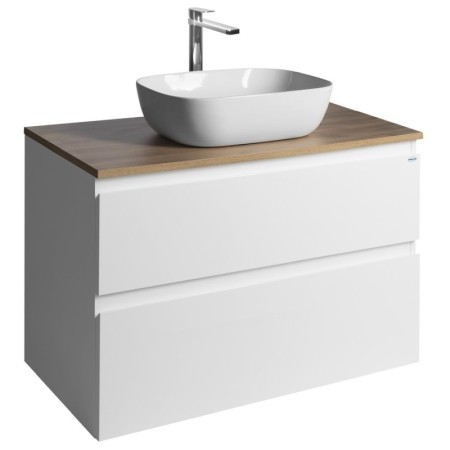 Aqualine ALTAIR szafka z płytą 87.5 cm biały/dąb emporio AI290-02