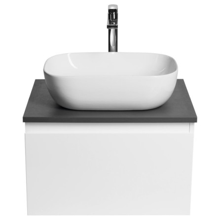 Aqualine ALTAIR szafka z płytą 58 cm biały/antracyt łupek AI263-03