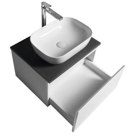 Aqualine ALTAIR szafka z płytą 58 cm biały/antracyt łupek AI263-03